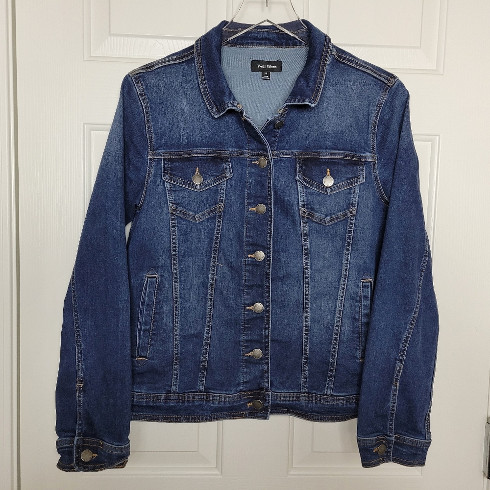 Well Worn Women's Medium Denim Jean Jacket